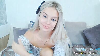 Shy Blonde Wildly Fucks Her Tight Hole